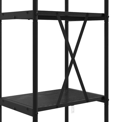 vidaXL Bibliothèque noir aspect chêne 40 x 30 x 146 cm Bois d'ingénierie