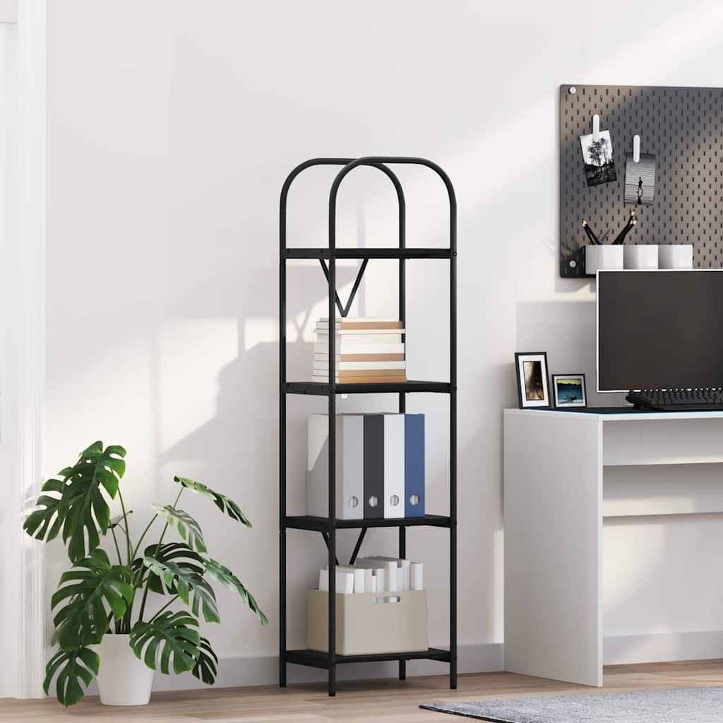 vidaXL Bibliothèque noir aspect chêne 40 x 30 x 146 cm Bois d'ingénierie
