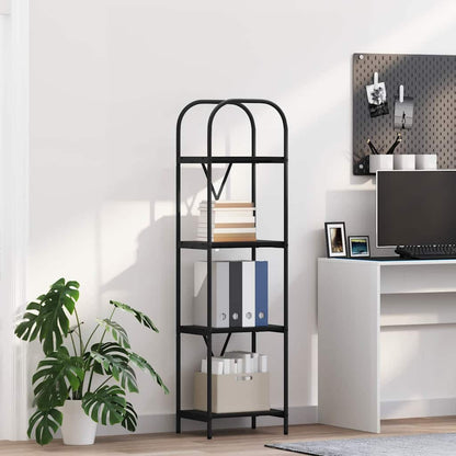 vidaXL Bibliothèque noir aspect chêne 40 x 30 x 146 cm Bois d'ingénierie