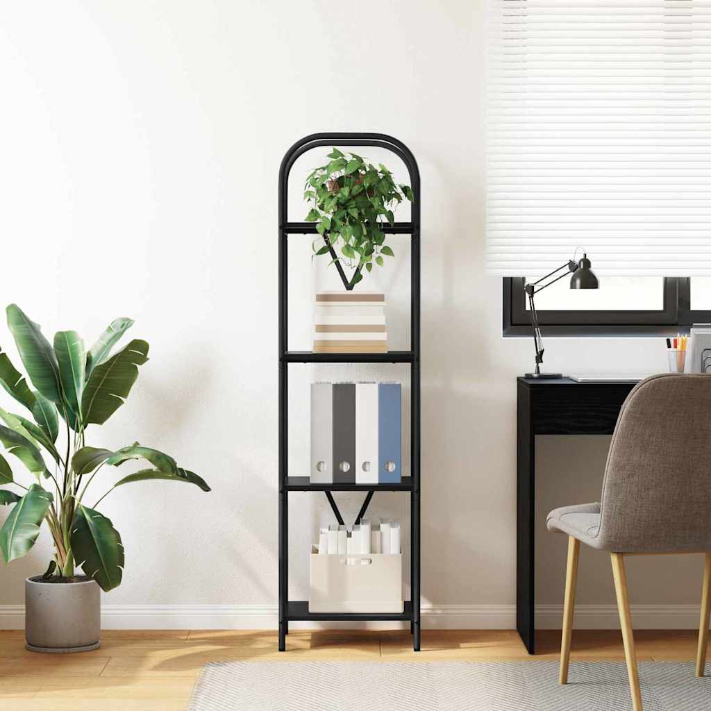 vidaXL Bibliothèque noir aspect chêne 40 x 30 x 146 cm Bois d'ingénierie