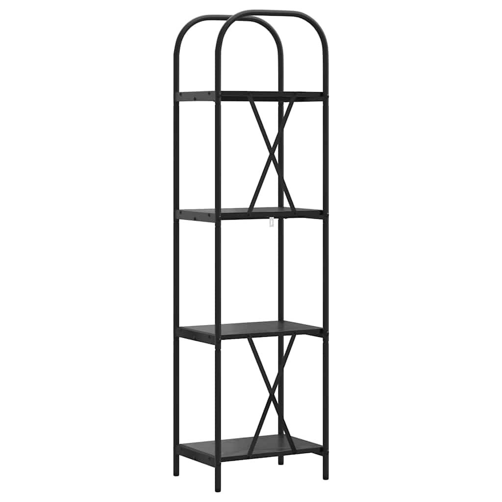 vidaXL Bibliothèque noir aspect chêne 40 x 30 x 146 cm Bois d'ingénierie
