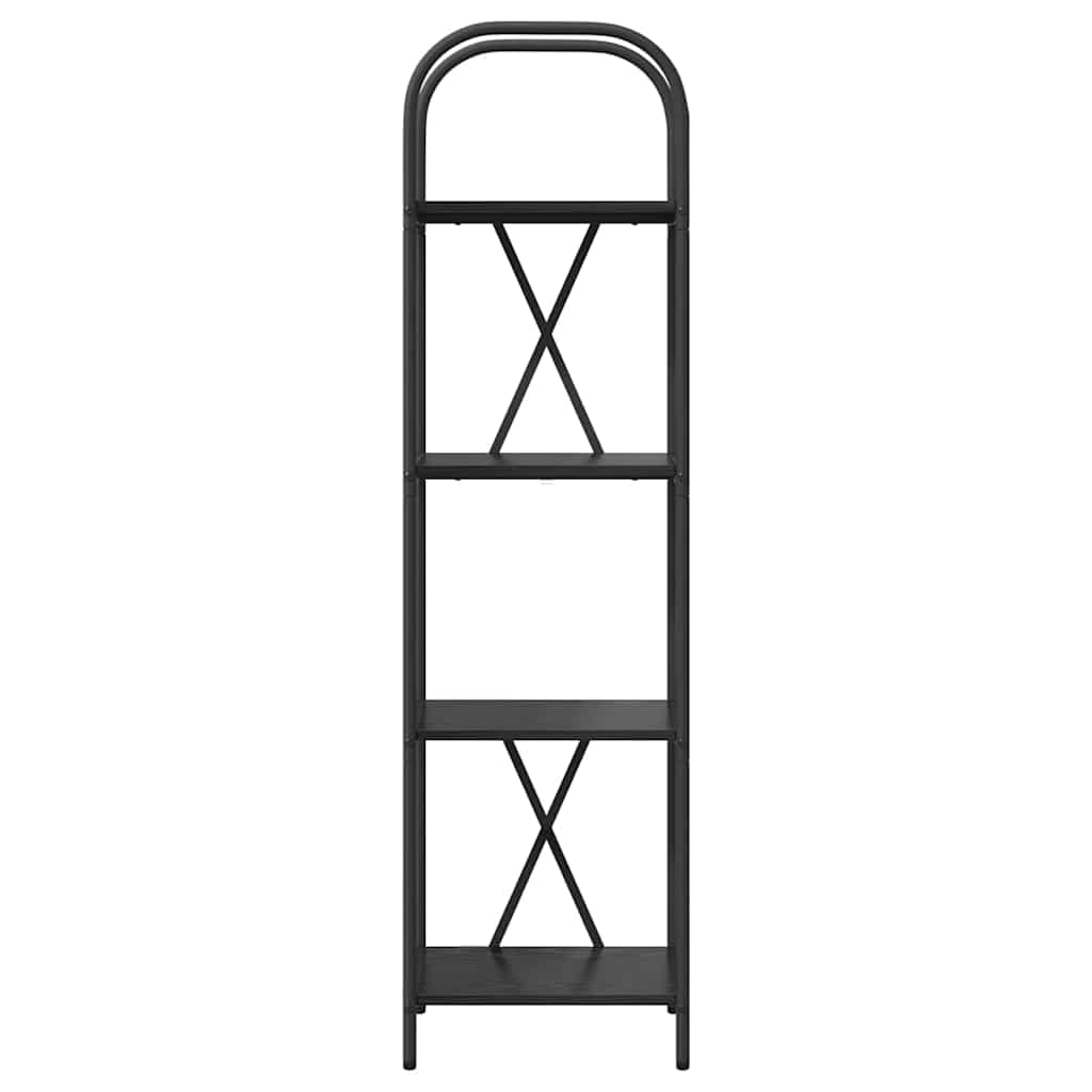 vidaXL Bibliothèque noir aspect chêne 40 x 30 x 146 cm Bois d'ingénierie