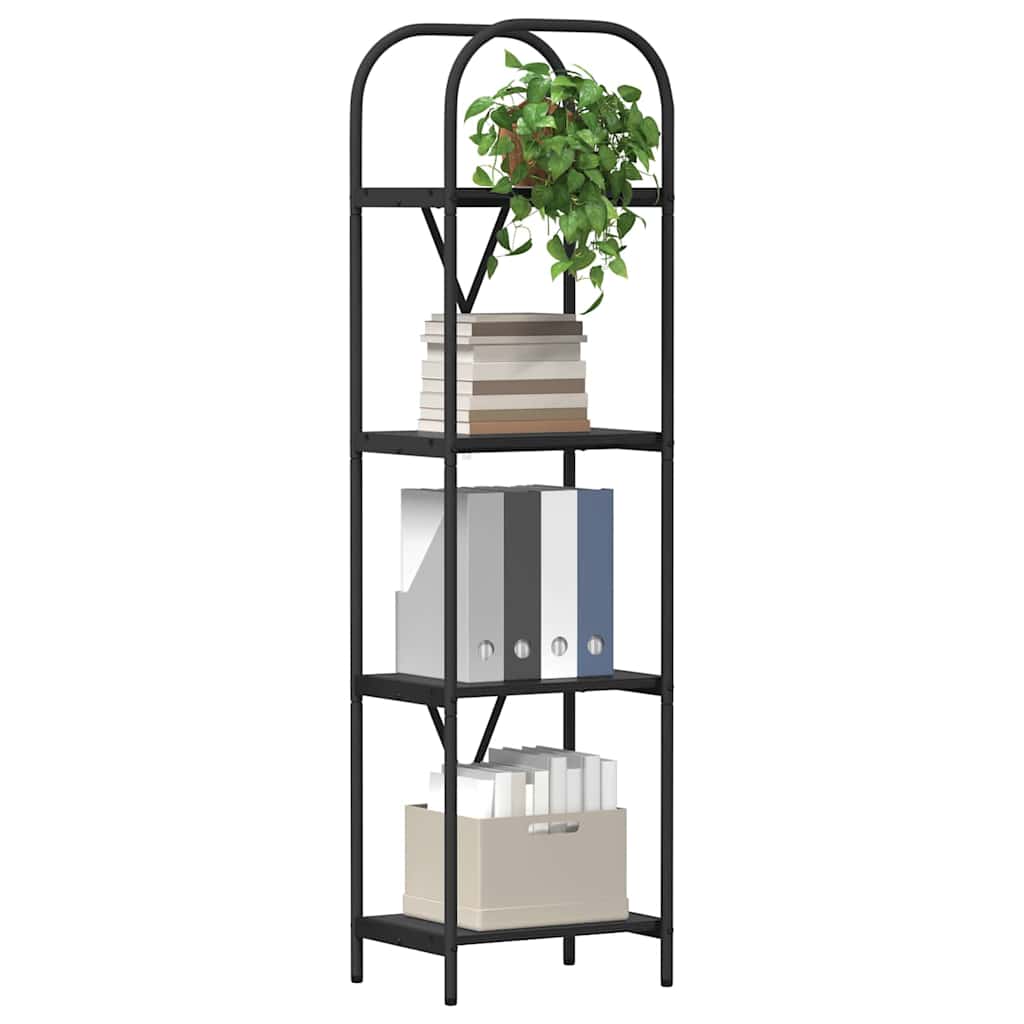 vidaXL Bibliothèque noir aspect chêne 40 x 30 x 146 cm Bois d'ingénierie