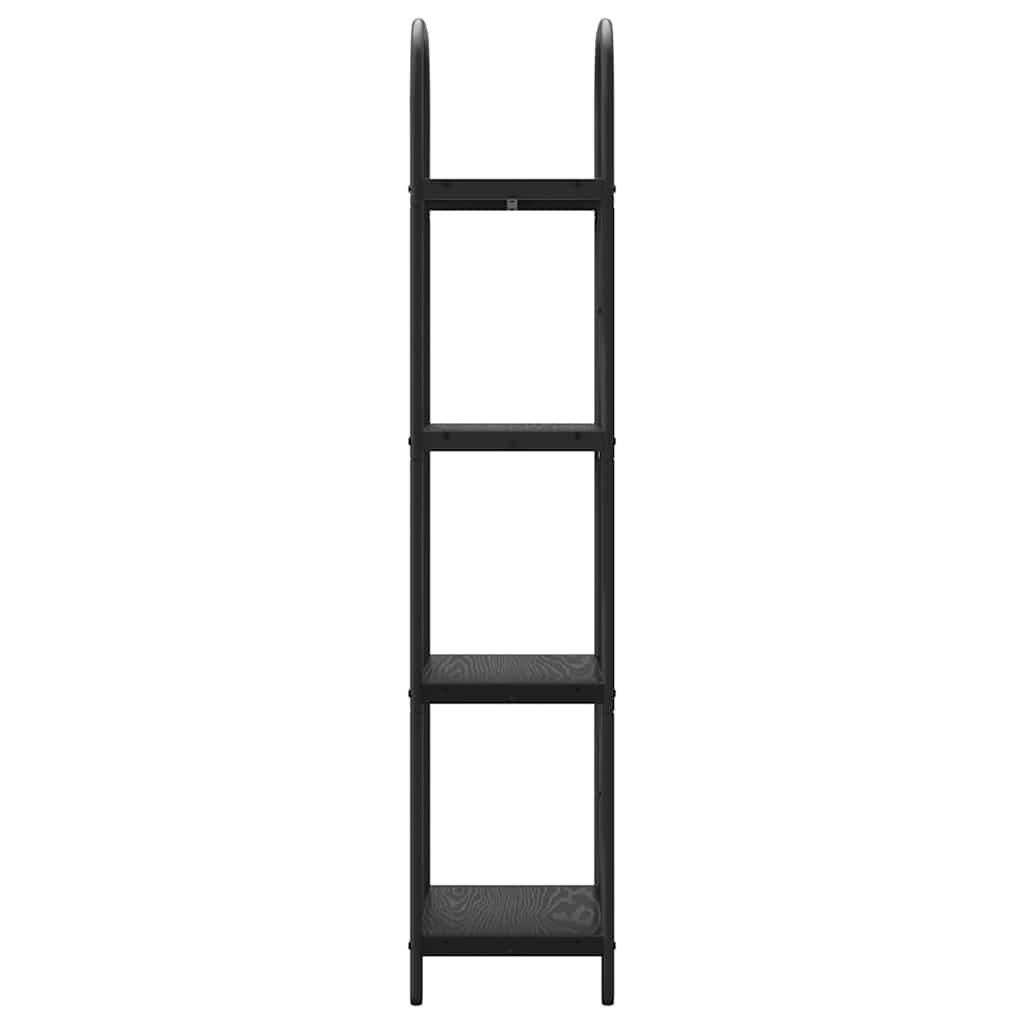 vidaXL Bibliothèque noir aspect chêne 40 x 30 x 146 cm Bois d'ingénierie