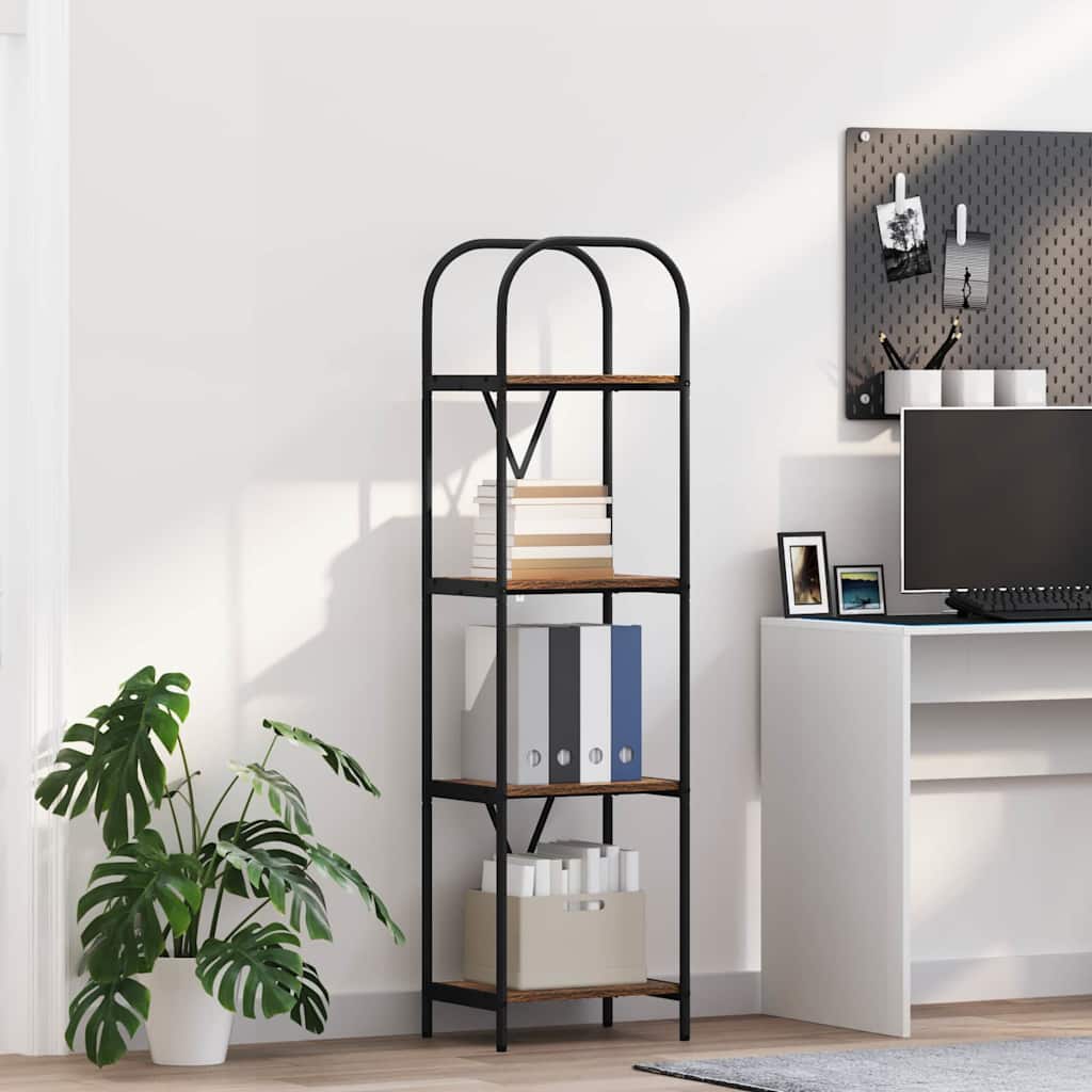 vidaXL Bücherregal Geräucherte Eiche 40 x 30 x 146 cm Holzwerkstoff