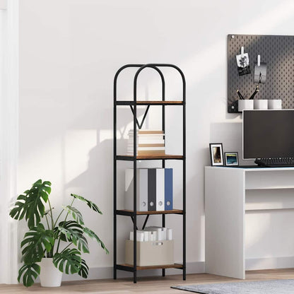vidaXL Bücherregal Geräucherte Eiche 40 x 30 x 146 cm Holzwerkstoff