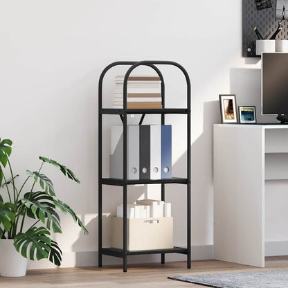 Bücherregal Schwarz Eichen-Optik 40 x 30 x 109 cm Holzwerkstoff