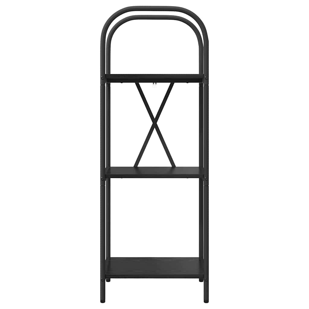 Bücherregal Schwarz Eichen-Optik 40 x 30 x 109 cm Holzwerkstoff