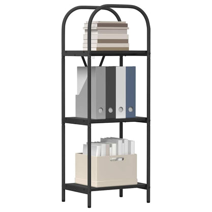 Bücherregal Schwarz Eichen-Optik 40 x 30 x 109 cm Holzwerkstoff