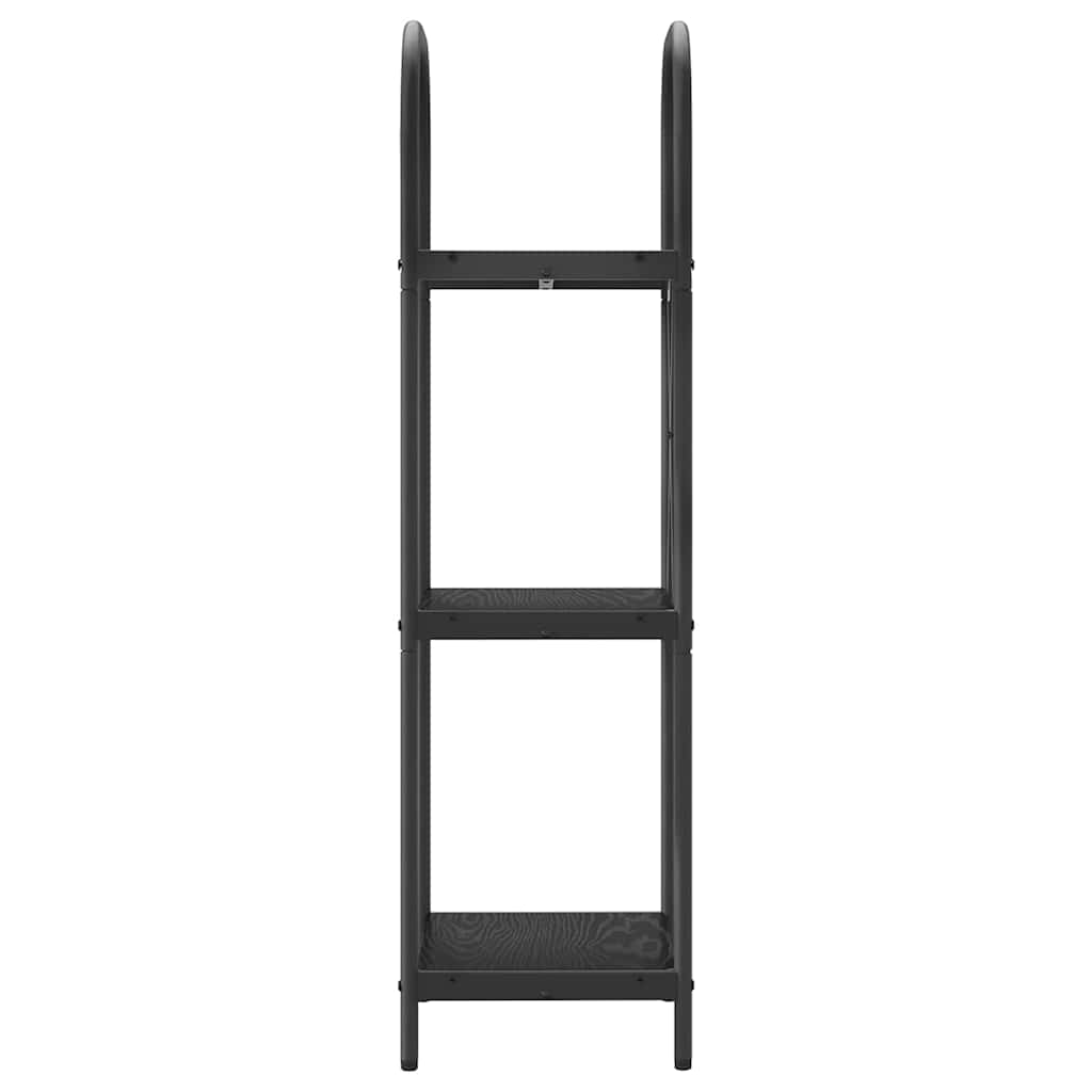 Bücherregal Schwarz Eichen-Optik 40 x 30 x 109 cm Holzwerkstoff