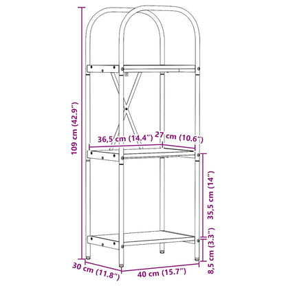 vidaXL Bücherregal Geräucherte Eiche 40 x 30 x 109 cm Holzwerkstoff