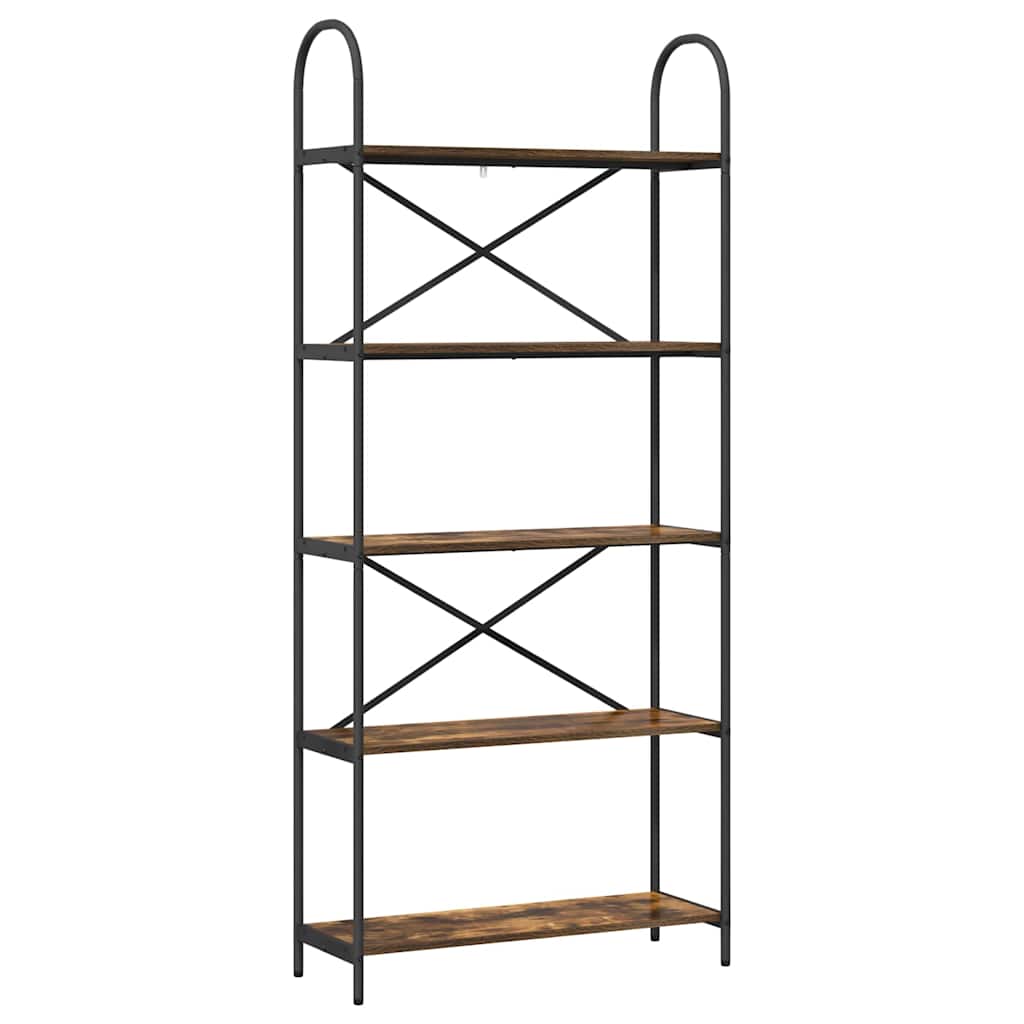 vidaXL Bücherregal Geräucherte Eiche 80 x 30 x 183 cm Holzwerkstoff