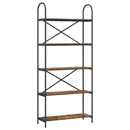 vidaXL Bücherregal Geräucherte Eiche 80 x 30 x 183 cm Holzwerkstoff