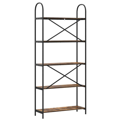 vidaXL Bücherregal Geräucherte Eiche 80 x 30 x 183 cm Holzwerkstoff