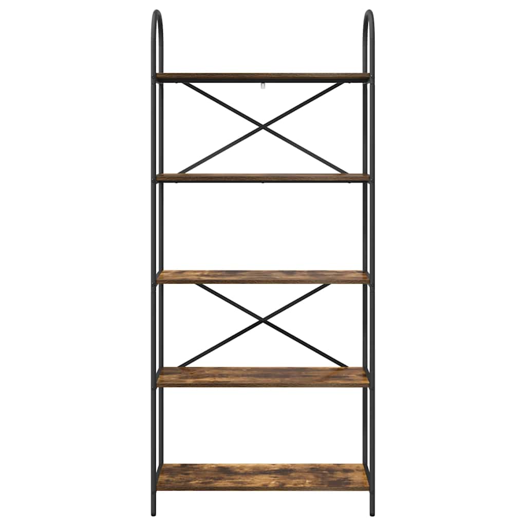 vidaXL Bücherregal Geräucherte Eiche 80 x 30 x 183 cm Holzwerkstoff