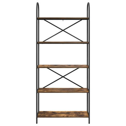 vidaXL Bücherregal Geräucherte Eiche 80 x 30 x 183 cm Holzwerkstoff
