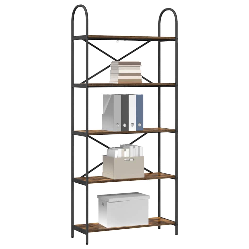 vidaXL Bücherregal Geräucherte Eiche 80 x 30 x 183 cm Holzwerkstoff