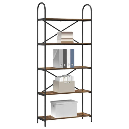 vidaXL Bücherregal Geräucherte Eiche 80 x 30 x 183 cm Holzwerkstoff