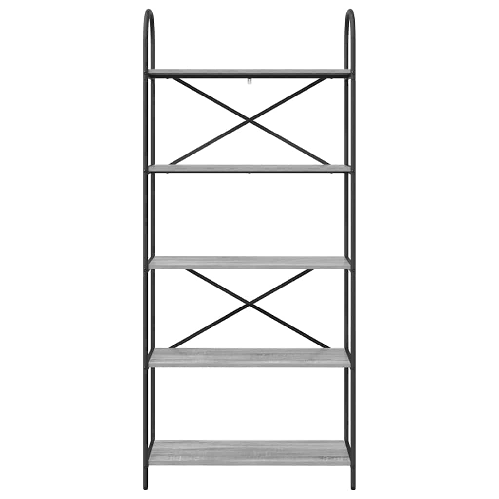 Bücherregal Graues Sonoma 80 x 30 x 183 cm Holzwerkstoff