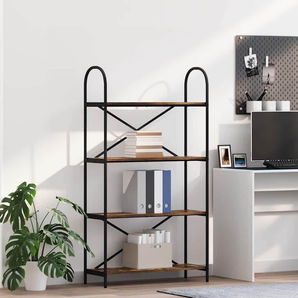 vidaXL Bücherregal Geräucherte Eiche 80 x 30 x 146 cm Holzwerkstoff