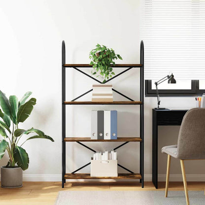vidaXL Bücherregal Geräucherte Eiche 80 x 30 x 146 cm Holzwerkstoff