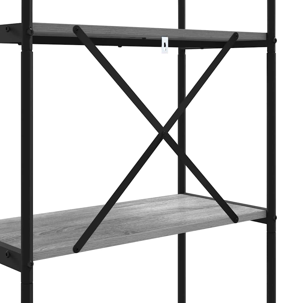 vidaXL Bibliothèque Gris Sonoma 80 x 30 x 146 cm Bois d'ingénierie
