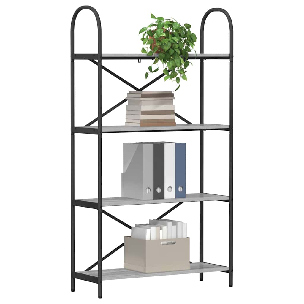 vidaXL Bibliothèque Gris Sonoma 80 x 30 x 146 cm Bois d'ingénierie