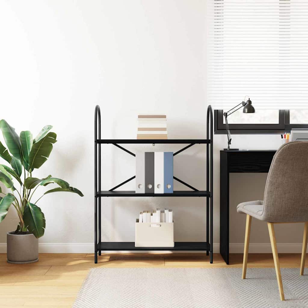 vidaXL Bücherregal Schwarz Eichen-Optik 80 x 30 x 109 cm Holzwerkstoff