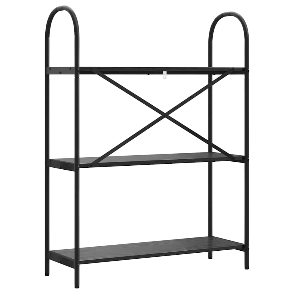 vidaXL Bücherregal Schwarz Eichen-Optik 80 x 30 x 109 cm Holzwerkstoff