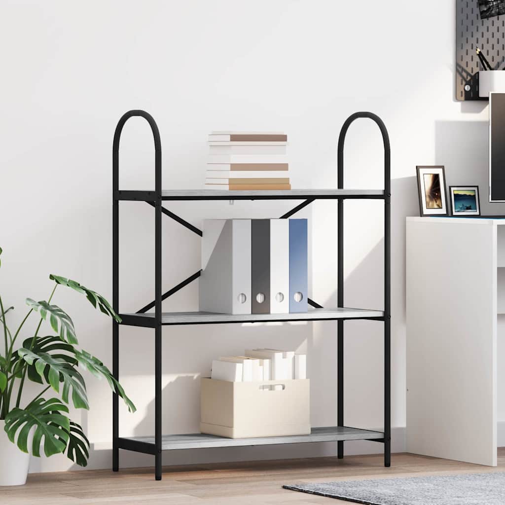 vidaXL Bücherregal Graues Sonoma 80 x 30 x 109 cm Holzwerkstoff