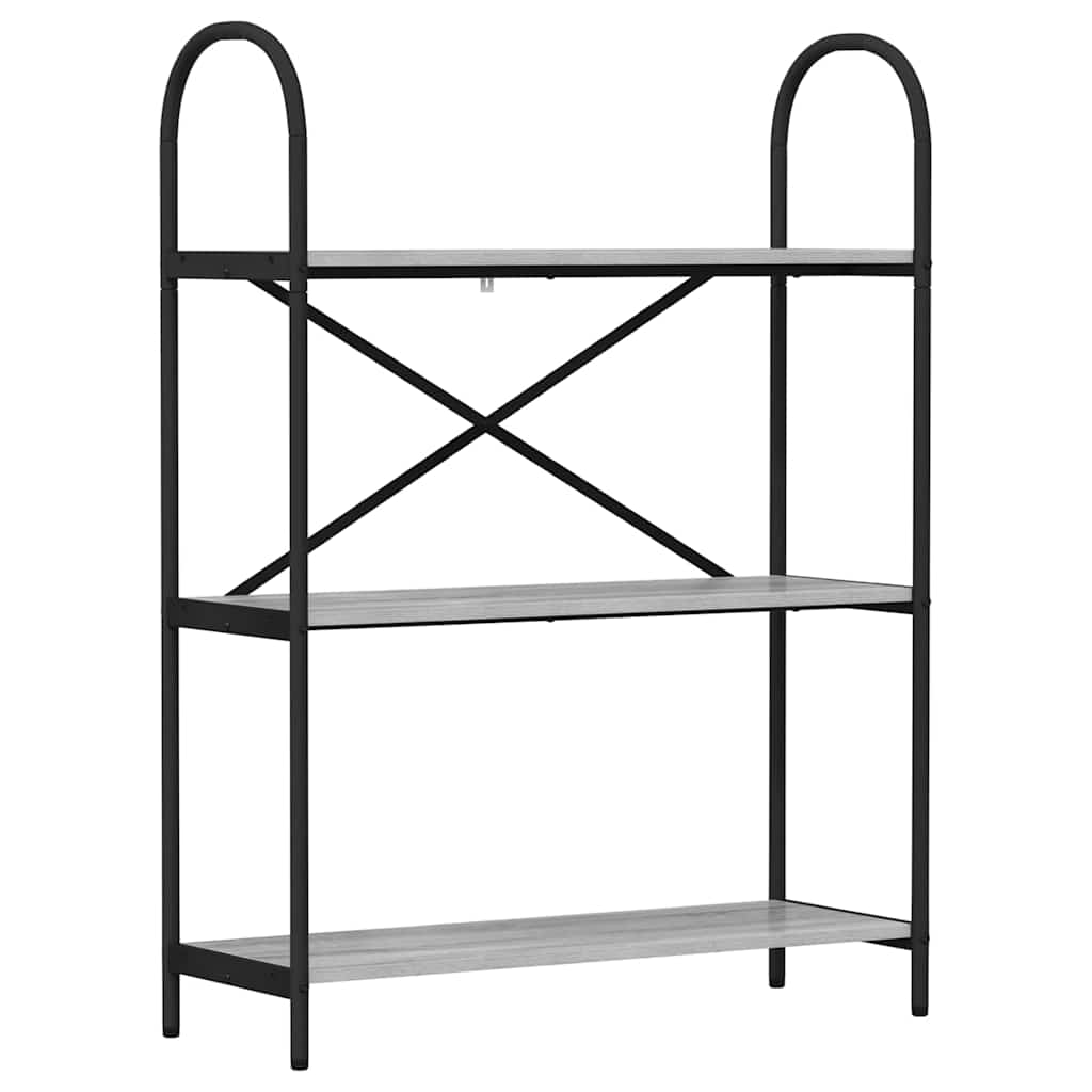 vidaXL Bücherregal Graues Sonoma 80 x 30 x 109 cm Holzwerkstoff