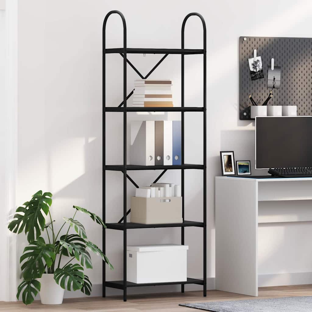 vidaXL Bücherregal Schwarz Eichen-Optik 60 x 30 x 183 cm Holzwerkstoff