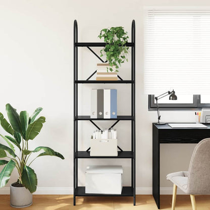 vidaXL Bücherregal Schwarz Eichen-Optik 60 x 30 x 183 cm Holzwerkstoff