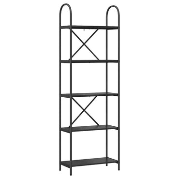 vidaXL Bücherregal Schwarz Eichen-Optik 60 x 30 x 183 cm Holzwerkstoff