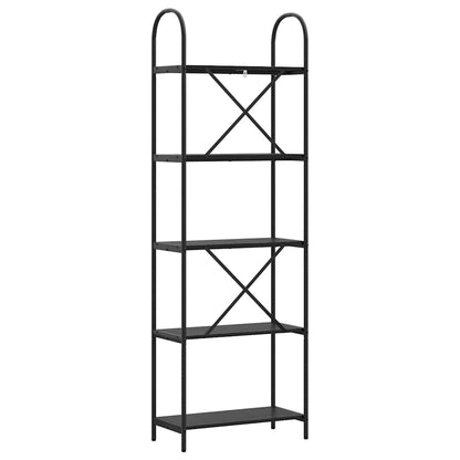 vidaXL Bücherregal Schwarz Eichen-Optik 60 x 30 x 183 cm Holzwerkstoff