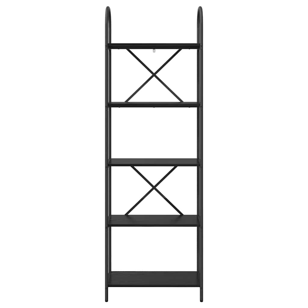 vidaXL Bücherregal Schwarz Eichen-Optik 60 x 30 x 183 cm Holzwerkstoff