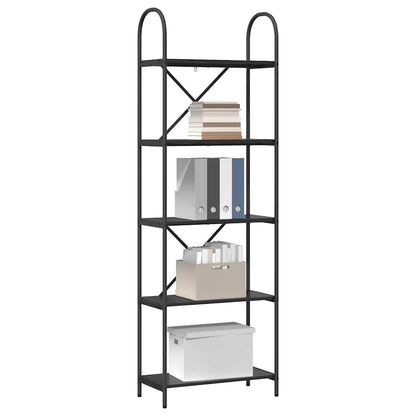 vidaXL Bücherregal Schwarz Eichen-Optik 60 x 30 x 183 cm Holzwerkstoff