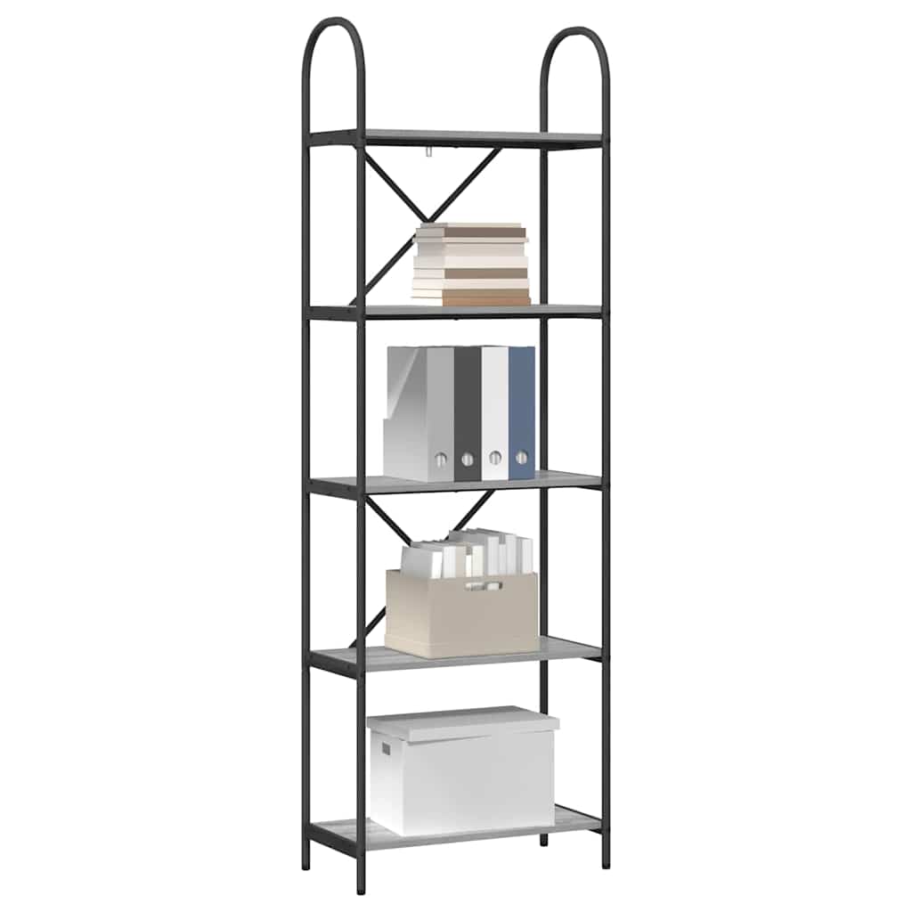 Bücherregal Graues Sonoma 60 x 30 x 183 cm Holzwerkstoff