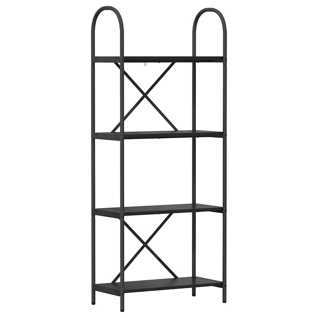 Bücherregal Schwarz Eichen-Optik 60 x 30 x 146 cm Holzwerkstoff