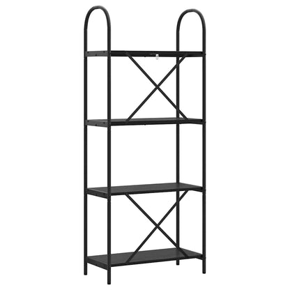 Bücherregal Schwarz Eichen-Optik 60 x 30 x 146 cm Holzwerkstoff