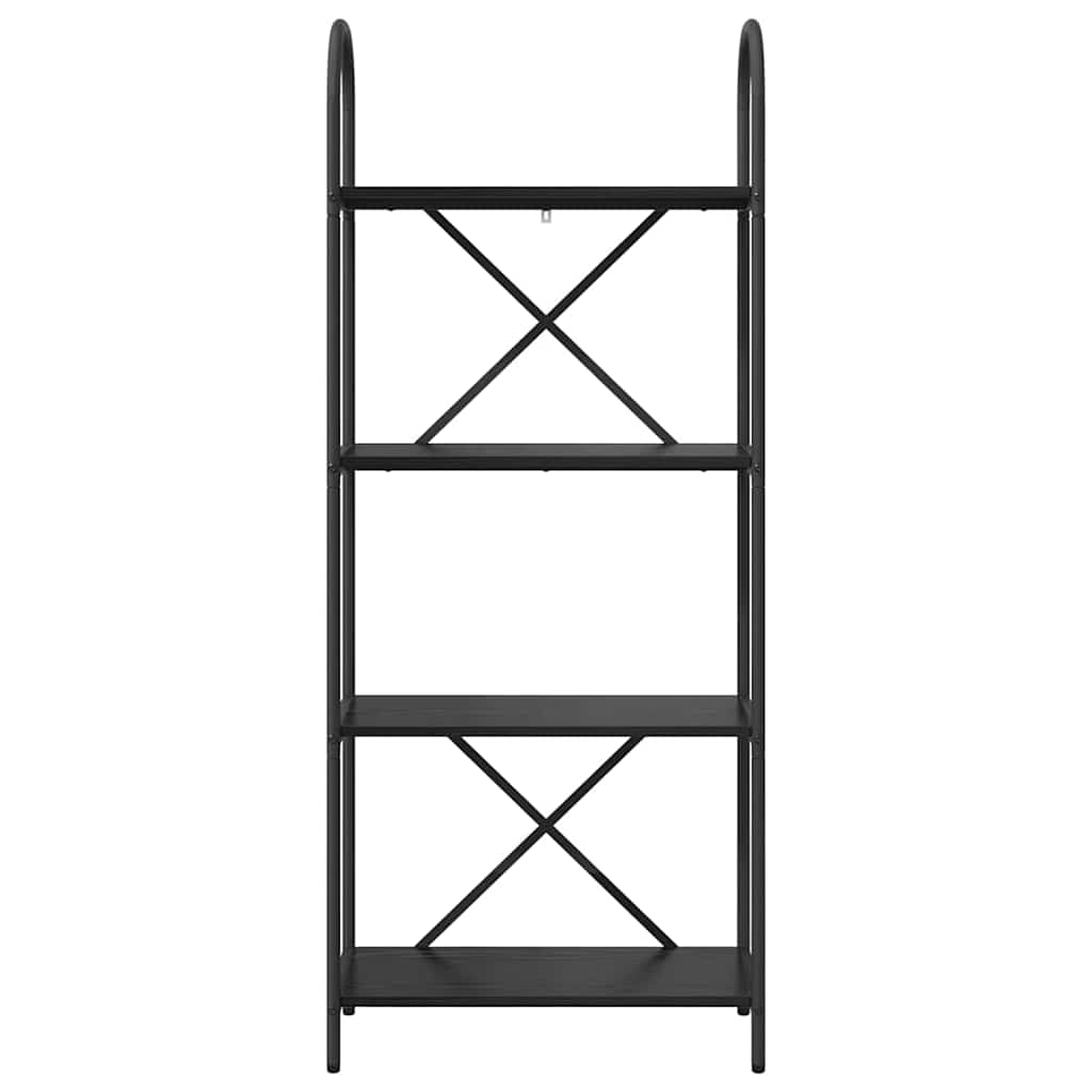 Bücherregal Schwarz Eichen-Optik 60 x 30 x 146 cm Holzwerkstoff