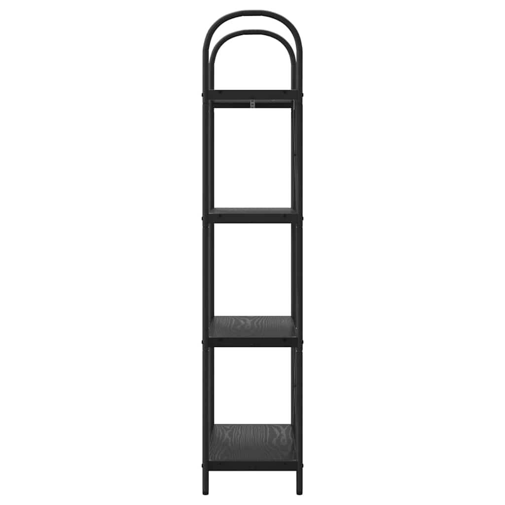 Bücherregal Schwarz Eichen-Optik 60 x 30 x 146 cm Holzwerkstoff