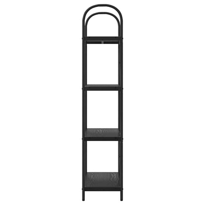 Bücherregal Schwarz Eichen-Optik 60 x 30 x 146 cm Holzwerkstoff