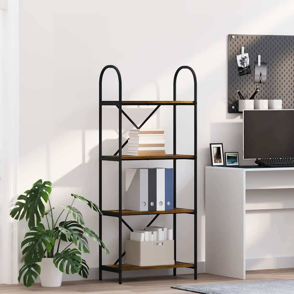 vidaXL Bücherregal Geräucherte Eiche 60 x 30 x 146 cm Holzwerkstoff