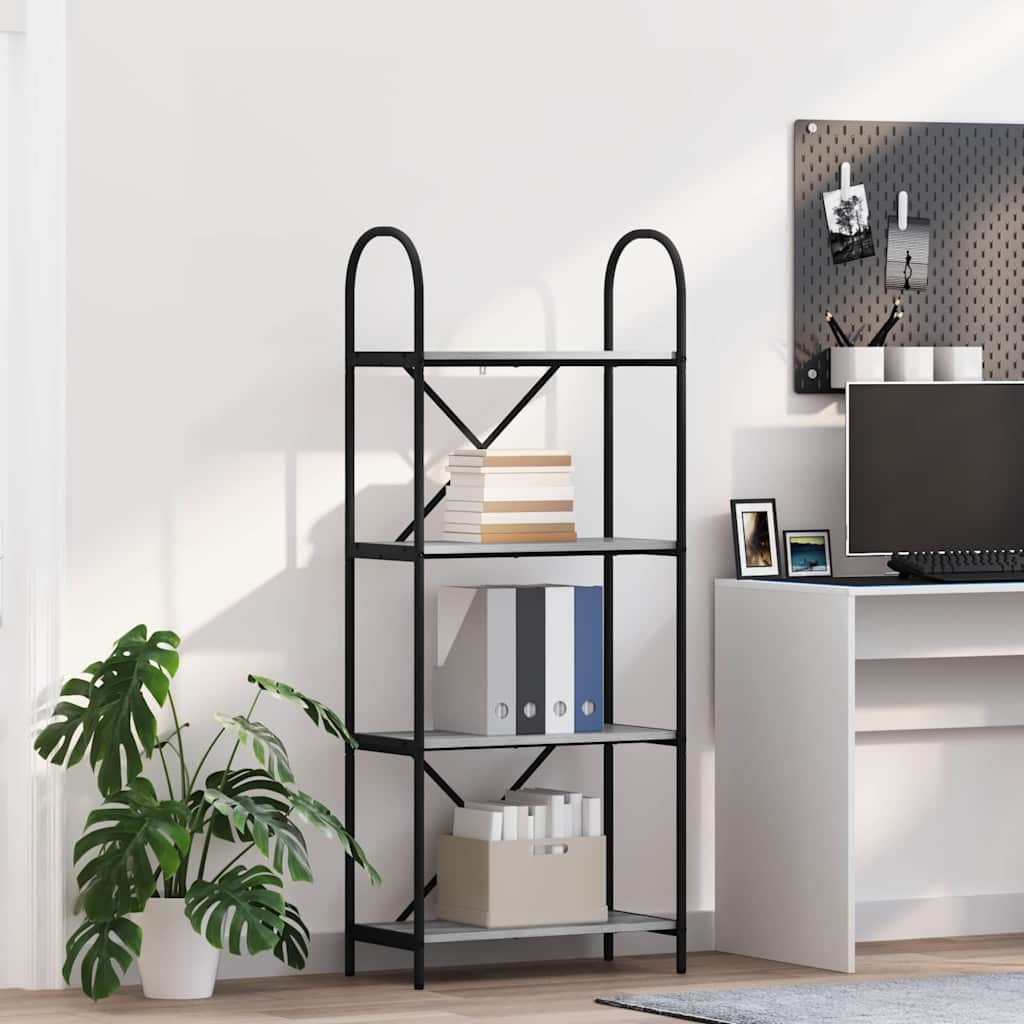 vidaXL Bücherregal Graues Sonoma 60 x 30 x 146 cm Holzwerkstoff
