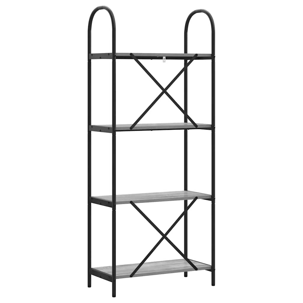 vidaXL Bücherregal Graues Sonoma 60 x 30 x 146 cm Holzwerkstoff