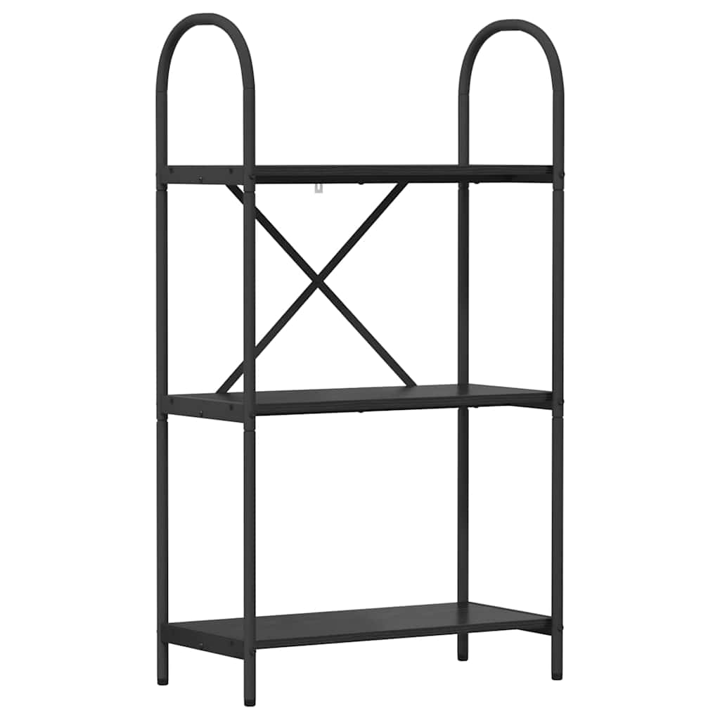 Bücherregal Schwarz Eichen-Optik 60 x 30 x 109 cm Holzwerkstoff