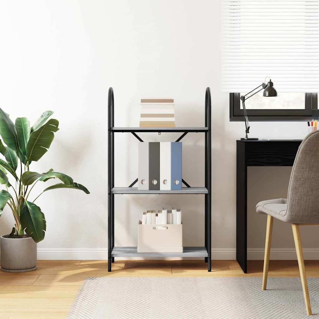vidaXL Bücherregal Graues Sonoma 60 x 30 x 109 cm Holzwerkstoff