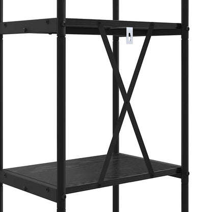 vidaXL Bücherregal Schwarz Eichen-Optik 40 x 30 x 183 cm Holzwerkstoff