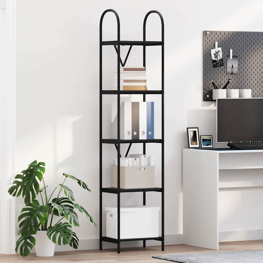 vidaXL Bücherregal Schwarz Eichen-Optik 40 x 30 x 183 cm Holzwerkstoff
